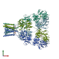 PDB entry 5l1h coloured by chain, front view.