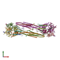 PDB entry 5l1x coloured by chain, front view.