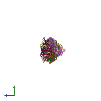 PDB entry 5l1x coloured by chain, side view.