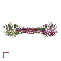 PDB entry 5l1x coloured by chain, top view.