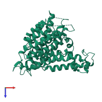 PDB entry 5l25 coloured by chain, top view.