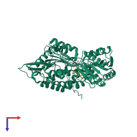 PDB entry 5l2n coloured by chain, top view.