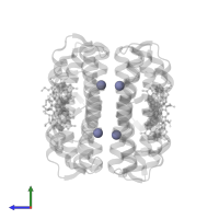 ZINC ION in PDB entry 5l32, assembly 1, side view.