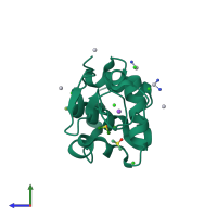 PDB entry 5l3i coloured by chain, side view.