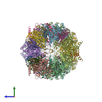 PDB entry 5l5d coloured by chain, side view.