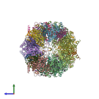 PDB entry 5l60 coloured by chain, side view.