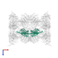 Proteasome subunit beta type-3 in PDB entry 5l60, assembly 1, top view.