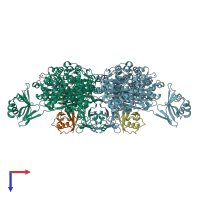 PDB entry 5l6j coloured by chain, top view.