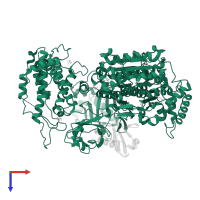 Ubiquitin-activating enzyme E1 1 in PDB entry 5l6j, assembly 1, top view.