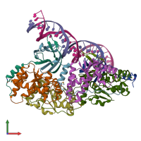 PDB entry 5l6l coloured by chain, front view.