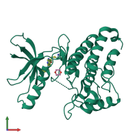 PDB entry 5l6o coloured by chain, front view.