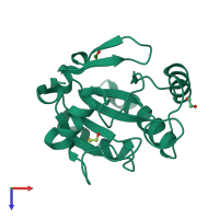PDB entry 5l71 coloured by chain, top view.