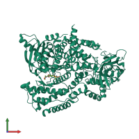 PDB entry 5l72 coloured by chain, front view.