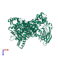 PDB entry 5l72 coloured by chain, top view.