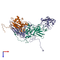 PDB entry 5l7q coloured by chain, top view.