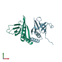 PDB entry 5l81 coloured by chain, front view.