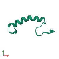 PDB entry 5l82 coloured by chain, ensemble of 20 models, front view.