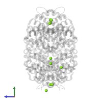 MAGNESIUM ION in PDB entry 5l8f, assembly 1, side view.