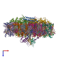 PDB entry 5l8r coloured by chain, top view.