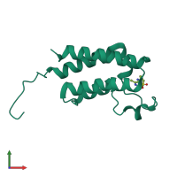 PDB entry 5l8t coloured by chain, front view.