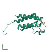 PDB entry 5l8u coloured by chain, front view.