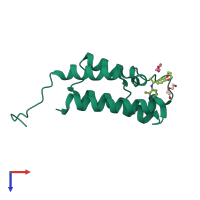 PDB entry 5l8u coloured by chain, top view.