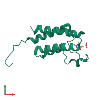 PDB entry 5l96 coloured by chain, front view.