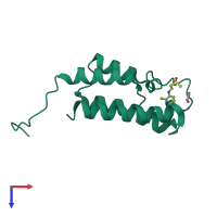 PDB entry 5l96 coloured by chain, top view.