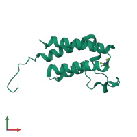 PDB entry 5l97 coloured by chain, front view.