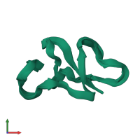 PDB entry 5lah coloured by chain, ensemble of 10 models, front view.