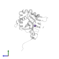 MANGANESE (II) ION in PDB entry 5lbe, assembly 1, side view.