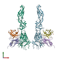 PDB entry 5lbs coloured by chain, front view.
