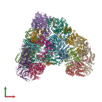 PDB entry 5lcw coloured by chain, front view.