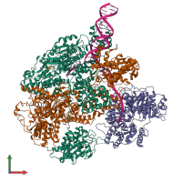 PDB entry 5ld2 coloured by chain, front view.