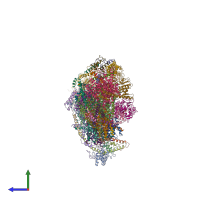 PDB entry 5ldx coloured by chain, side view.