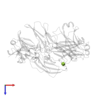 2-acetamido-2-deoxy-beta-D-glucopyranose in PDB entry 5lgk, assembly 1, top view.