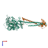 PDB entry 5lgt coloured by chain, top view.