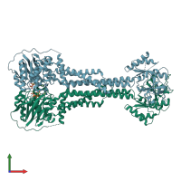 PDB entry 5lil coloured by chain, front view.