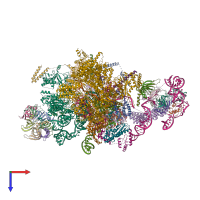 PDB entry 5lj3 coloured by chain, top view.