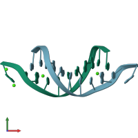 PDB entry 5lj4 coloured by chain, front view.