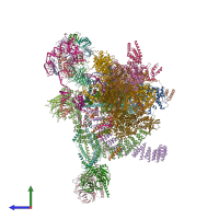 PDB entry 5lj5 coloured by chain, side view.