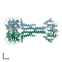 PDB entry 5lj7 coloured by chain, front view.