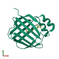 PDB entry 5ljb coloured by chain, front view.