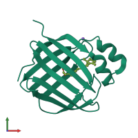 PDB entry 5ljc coloured by chain, front view.