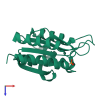 PDB 5ljl coloured by chain and viewed from the top.