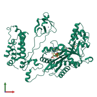 PDB entry 5lkx coloured by chain, front view.