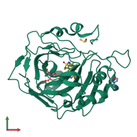 PDB entry 5llh coloured by chain, front view.