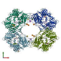 PDB entry 5lls coloured by chain, front view.