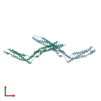 PDB entry 5lm2 coloured by chain, front view.