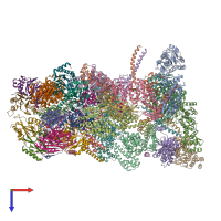 PDB entry 5ln3 coloured by chain, top view.